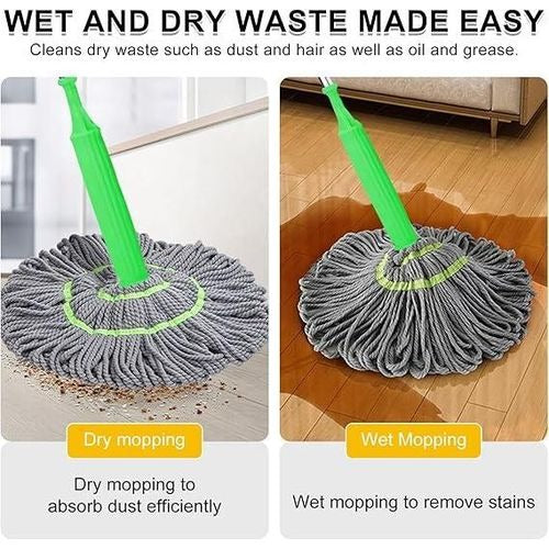 Self-Wringing Magic Mop – Hands-Free, Fast & Effortless Cleaning