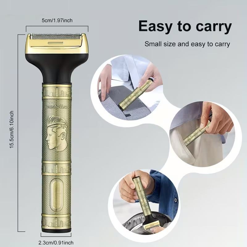 4-in-1 Rechargeable Men’s Trimmer – Ear, Nose, Eyebrow & Sideburn Groomer