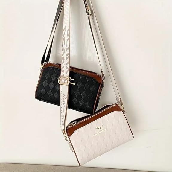 Luxury Women’s Bag – Designer Checkered Shoulder & Crossbody Bag