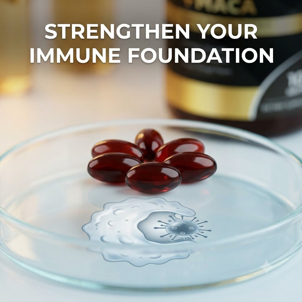 Shilajit + Maca Softgels with Tribulus & Black Seed Oil with Omega-3