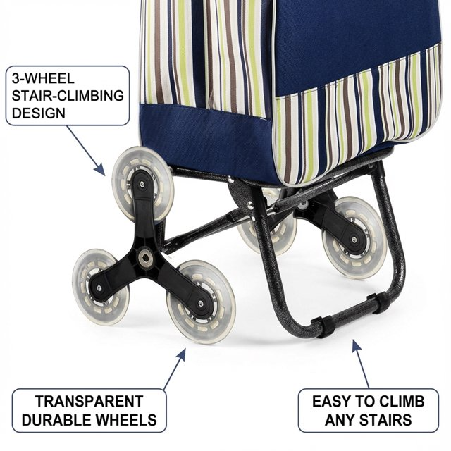 Heavy Duty Shopping Cart Trolley – Portable Hand Lift Transport Cart for Groceries & Luggage
