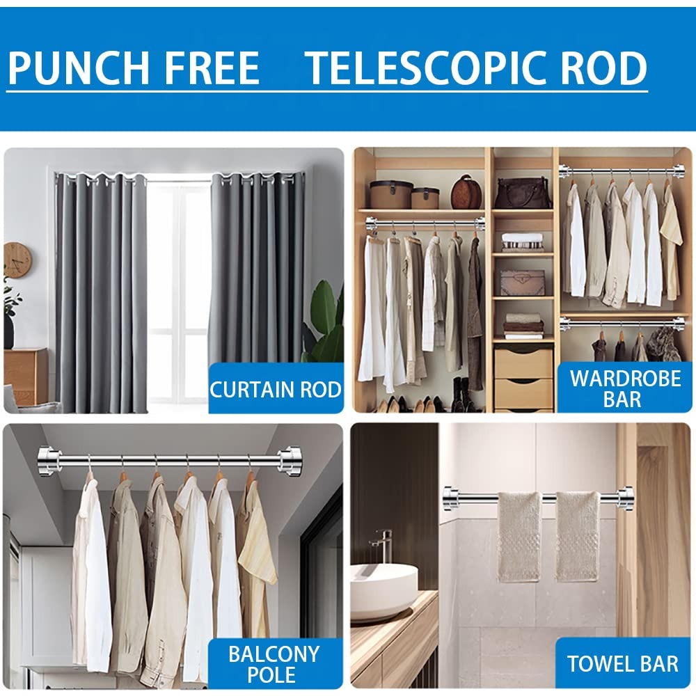 Drill-Free Adjustable Rod – Easy, Damage-Free Installation