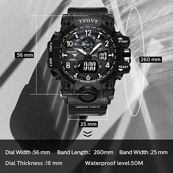 Luxury Men’s Dual Display Sports Watch