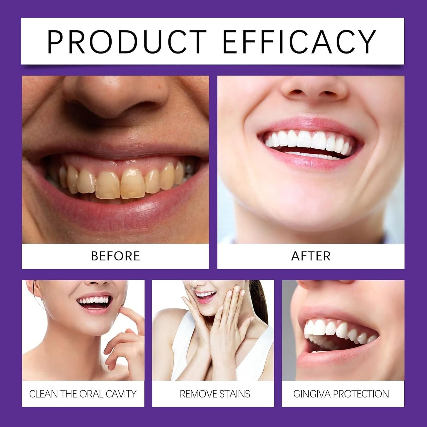 Purple Teeth Whitening Powder – Deep Cleansing & Stain Removal