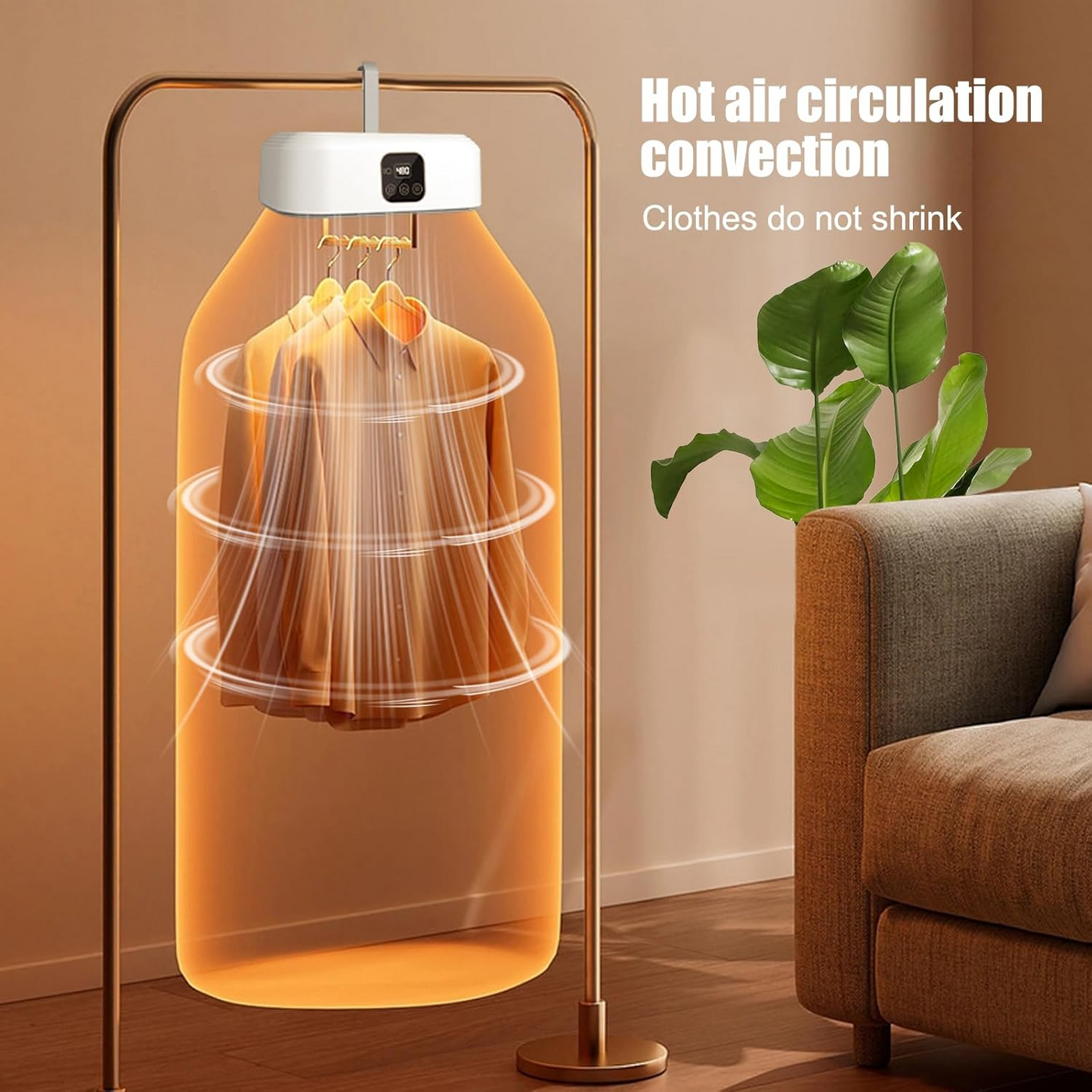 Portable Foldable Timed Hot Air Drying Machine with UV Light