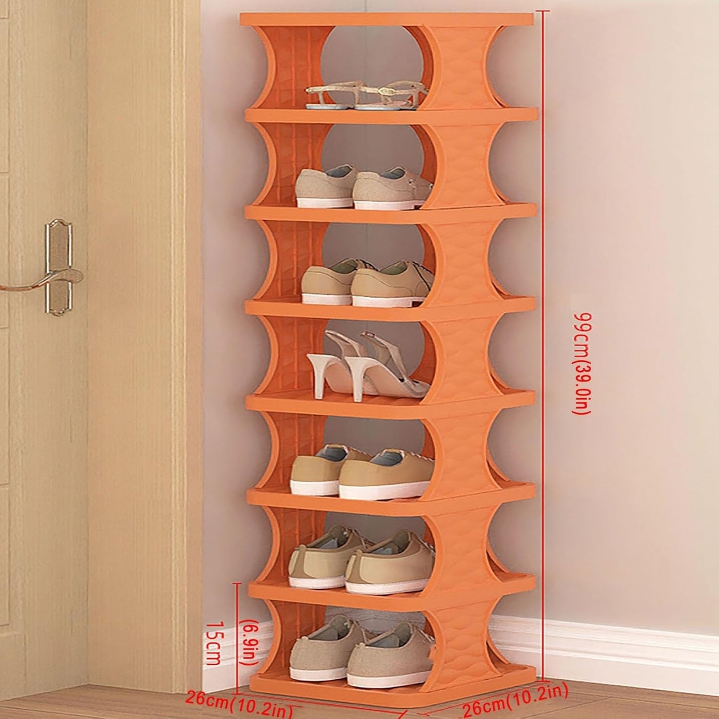 DIY 8-Tier Foldable Shoe Storage Box