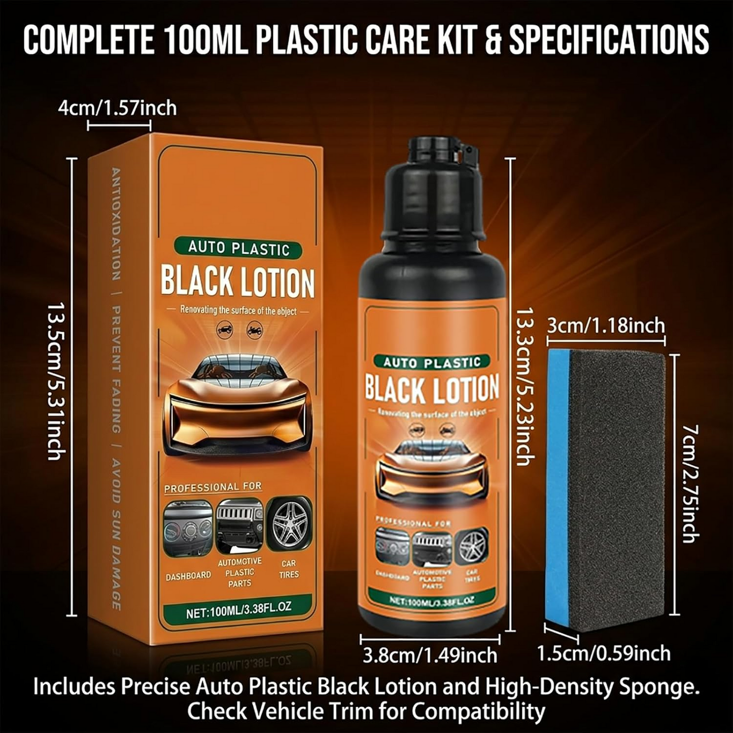 Auto Plastic Restorer Kit – Trim & Interior Shine Restoration Solution