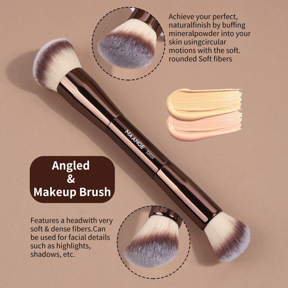 10 Piece Professional Makeup Set – Foundation, Blush, Loose Powder & Makeup Brushes