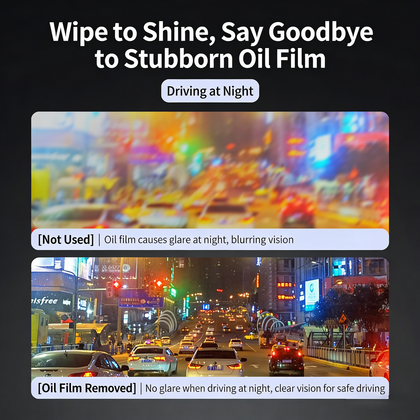 Oil Film Cleaner Spray – Windshield & Glass Water Stain Remover