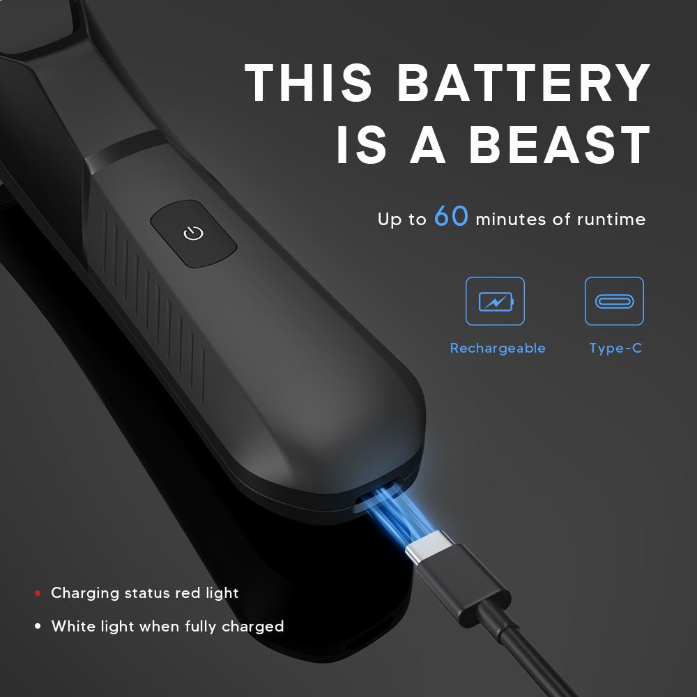 Professional Cordless Men’s Body Trimmer – IPX7 Waterproof & Precision Grooming