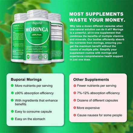 Moringa Capsules – Natural Energy, Immunity & Libido Support