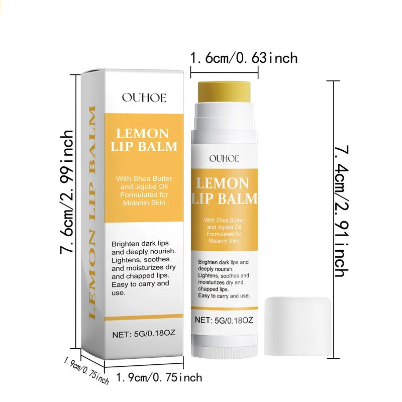 Lemon-Fresh Lip Balm Hydration Anytime, Anywhere