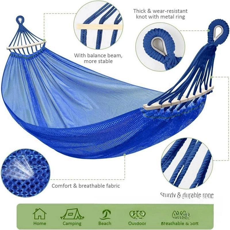 Outdoor Portable Camping Hammock – Colorful Hanging Relaxation Bed