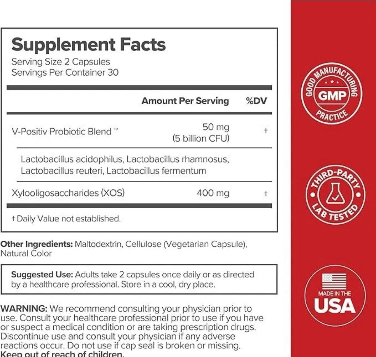 High Purity Menopause Probiotics Capsules – Women’s Digestive & Wellness Support