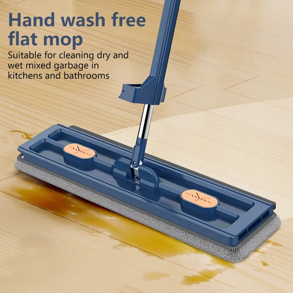 New Style Large Flat Mop – 360° Rotating Microfibre Floor Cleaner