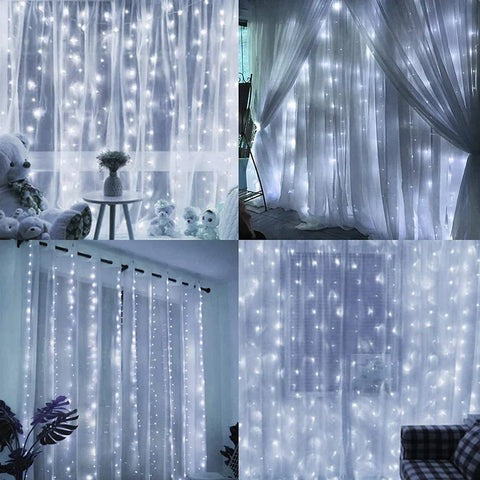 New Year’s LED Curtain Lights – Festive Glow for Home & Parties