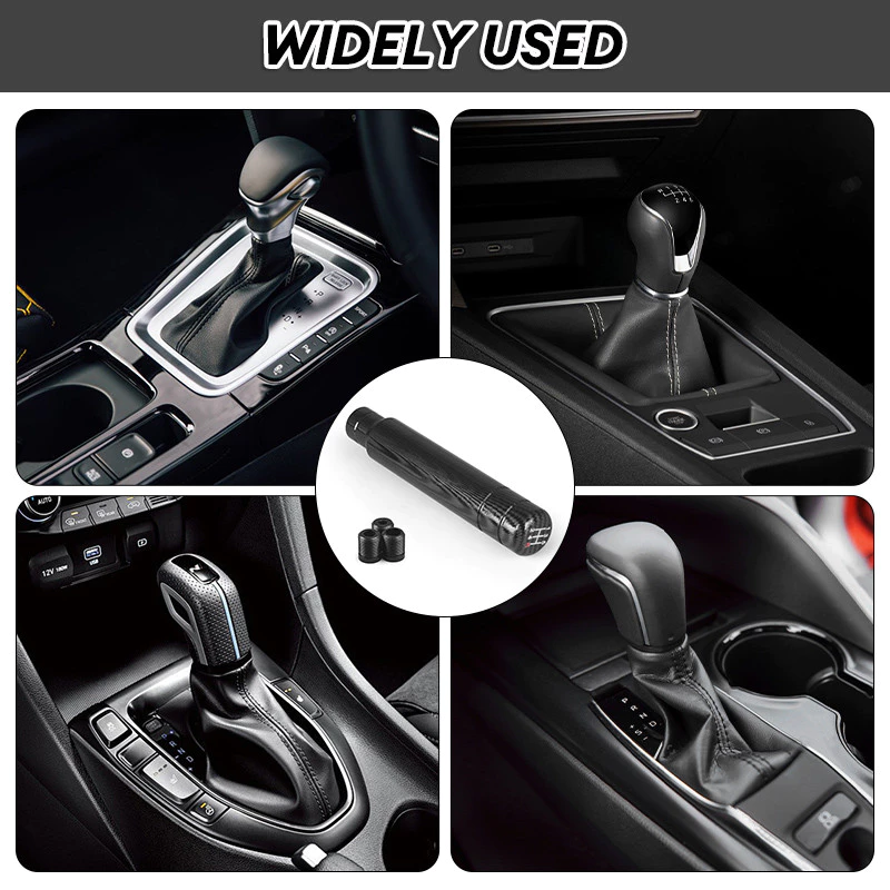 Carbon Fiber Gear Shift Knob – Universal Manual & Automatic Car Shifter
