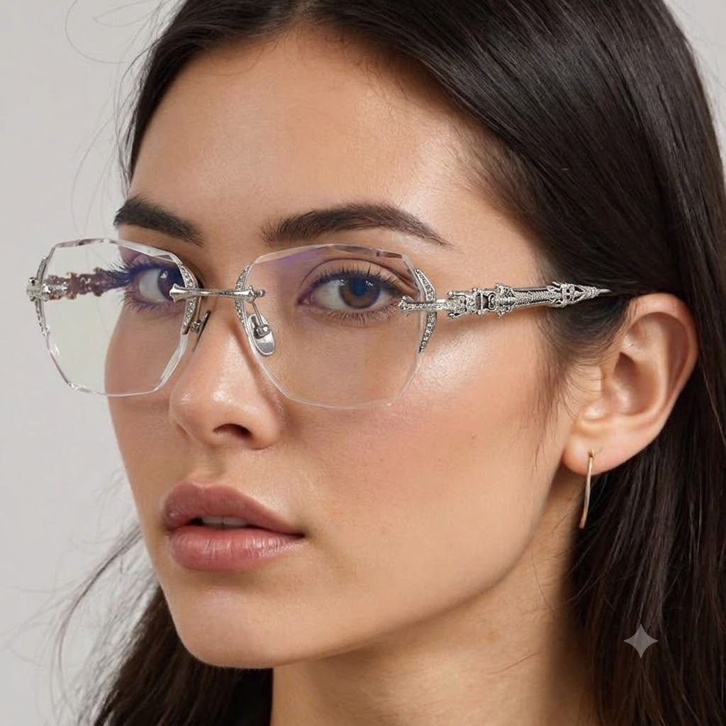 Luxury Rimless Blue Light Glasses – Computer Eyeglasses for Men & Women