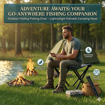 Outdoor Folding Fishing Chair – Lightweight Portable Camping Stool