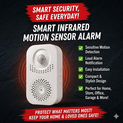 Smart Infrared Motion Sensor Alarm – Wireless Security Alert System