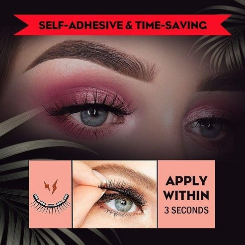 Reusable Adhesive Eyelashes – Instant Glam, Zero Glue