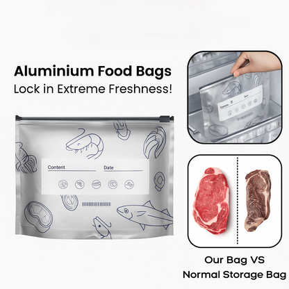 Aluminum Fresh-Keeping Bag – Reusable & Easy-Seal Storage