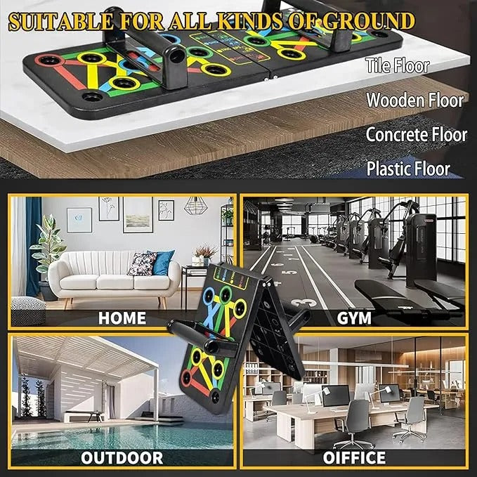 Foldable Push-Up Board System – Portable Gym Training Equipment