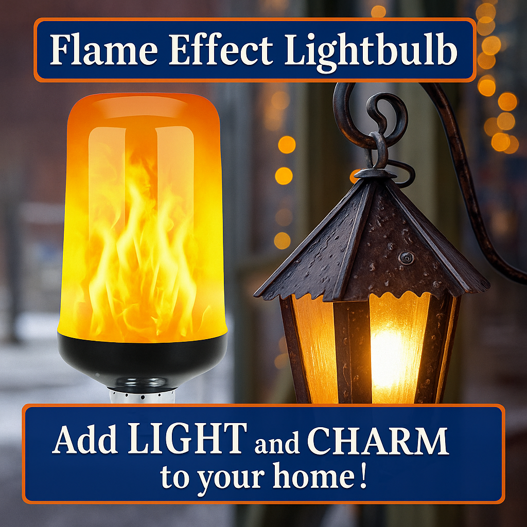 LED Flame Effect Bulb – Realistic Flickering Light for a Warm