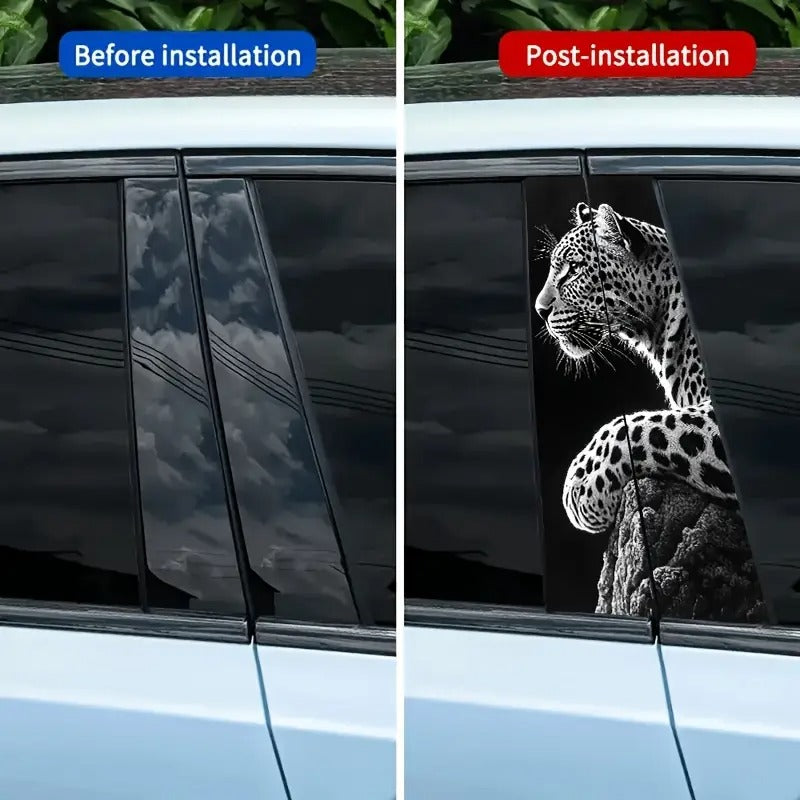 2 Pcs Tiger B-Pillar Stickers – Fun & Stylish Car Decoration