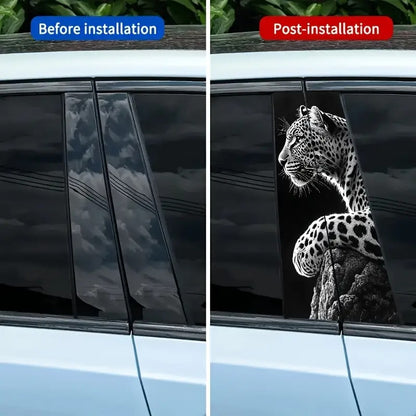 2 Pcs Tiger B-Pillar Stickers – Fun & Stylish Car Decoration