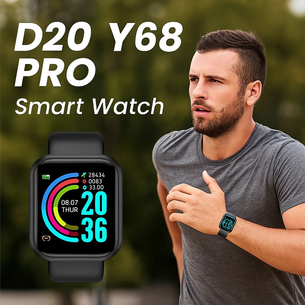 D20 Y68 Pro Smart Watch – Color Screen & Step Counter
