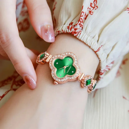 Luxury Quartz Watch with Diamond Bracelet