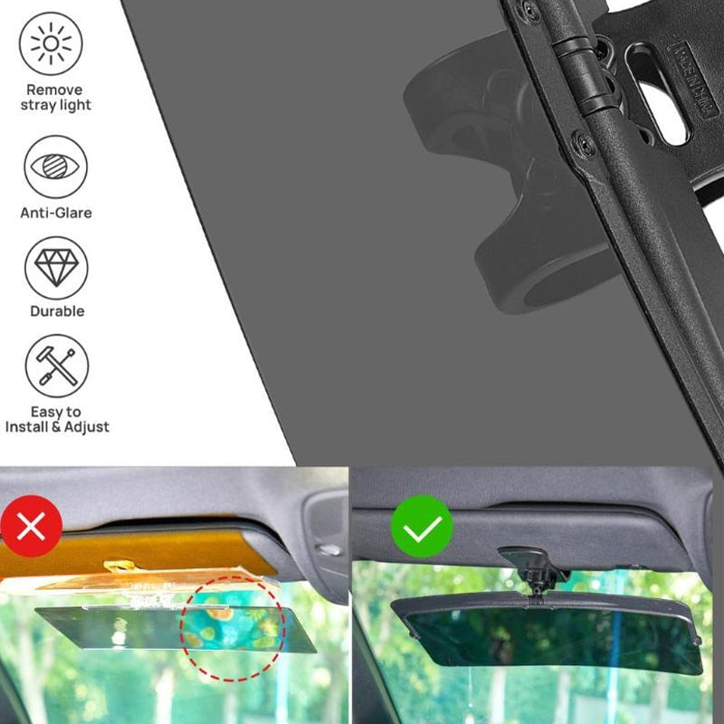 Universal Car Sun Visor – Polarized Shield for Day & Night