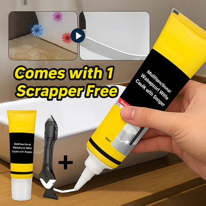 Waterproof White Caulk with Scraper – Easy DIY Sealing & Crack Repair