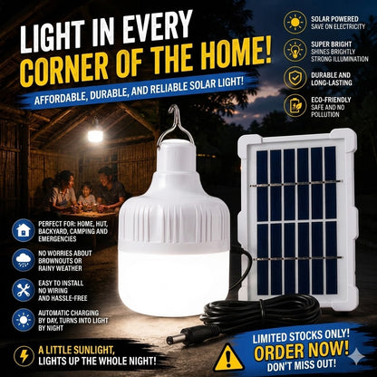 Waterproof Solar LED Light Bulb – Emergency, Camping & Garden Lighting