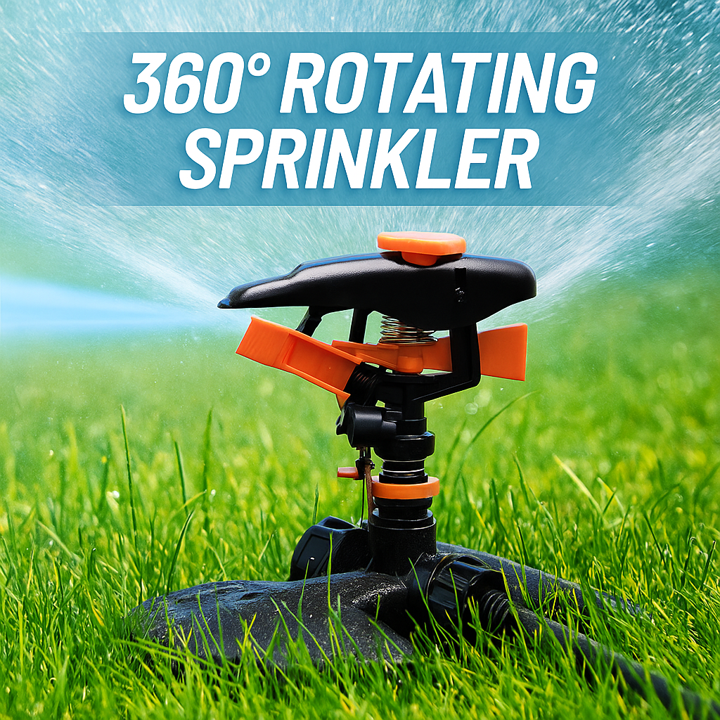 Automatic Rotating Garden Sprinkler – 360° Lawn Irrigation System