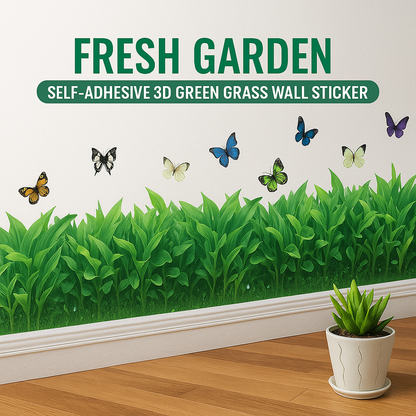 Self-Adhesive 3D Green Grass Wall Stickers