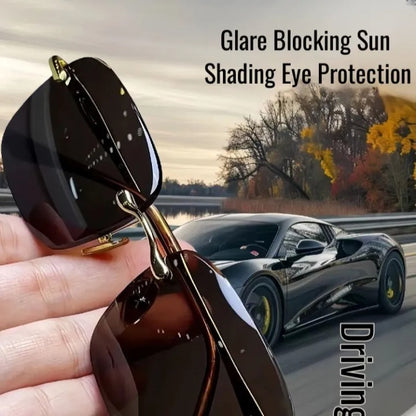 Rimless HD Sunglasses – Stylish Protection & Clear Vision