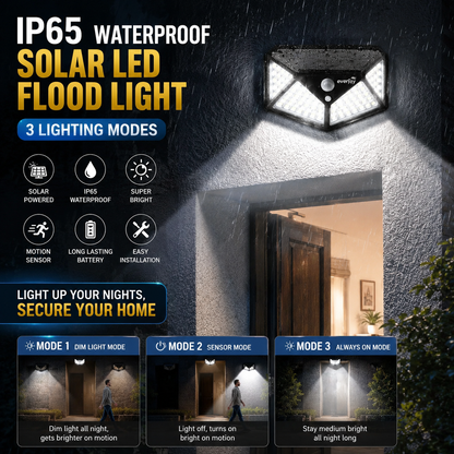 Waterproof Solar LED Flood Light 3 Lighting Modes