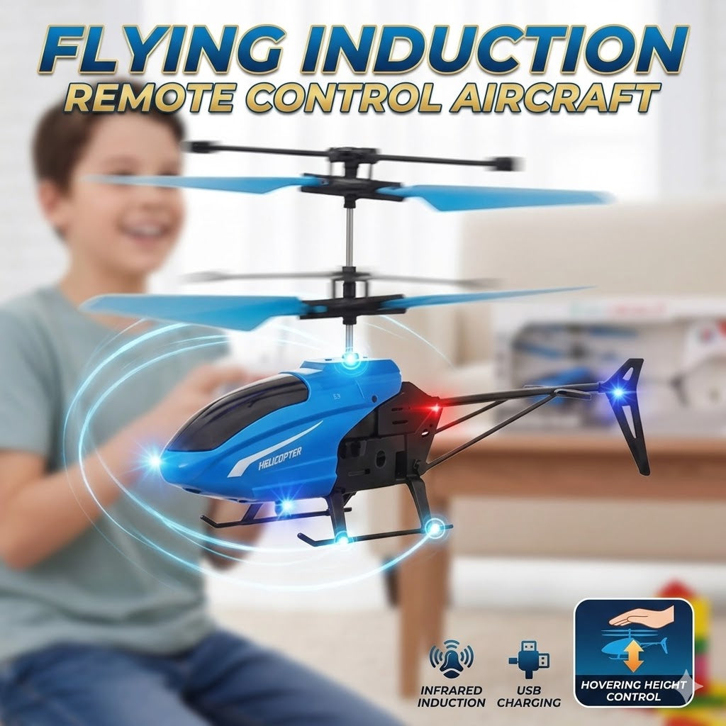 Flying Induction Remote Control Aircraft – Sensor Hovering Drone Toy