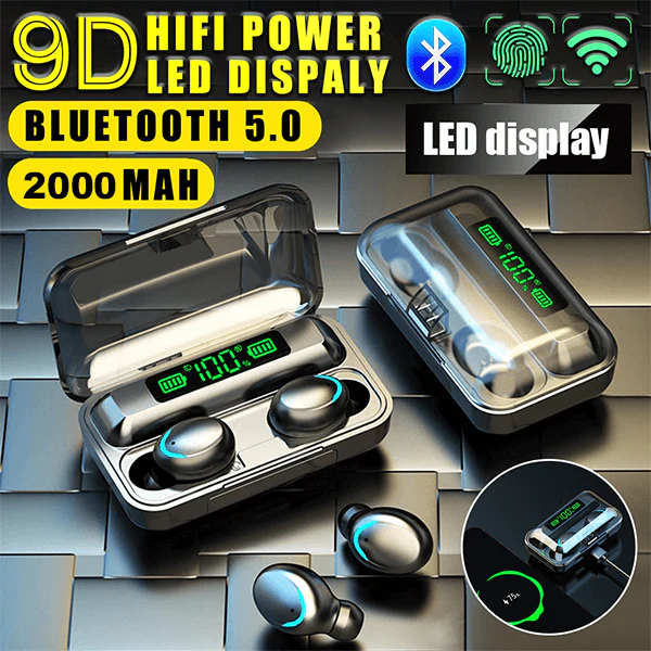 Earbuds with 3000mAh Powerbank – Hi Fi Sound & Bluetooth