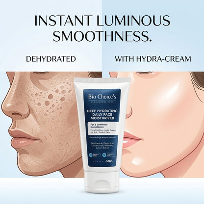 Deep Hydrating Face Moisturizer – Non-Greasy Hydra Cream for Soft, Smooth & Refreshed Skin