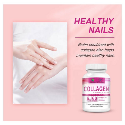 Collagen Vitamin C Biotin Tablets for Skin, Hair, Nails