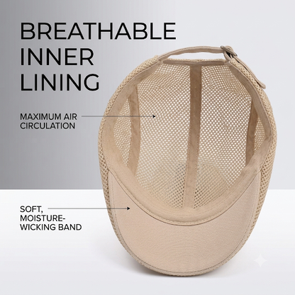Mesh Flat Stylish Newsboy Ivy Beret Hat for Men & Women