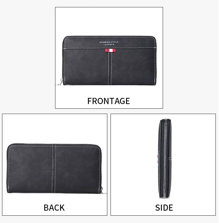 Large Capacity Zippered Mobile Phone Bag & Wallet – Compact, Secure & Stylish