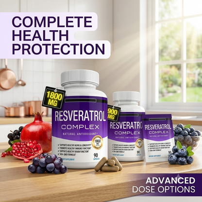 Children's Resveratrol Supplement Capsules – 1800mg Antioxidant Formula for Daily Wellness