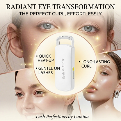 Portable Heated Eyelash Curler – Battery-Powered Electric Lash Curler for Long-Lasting Curl