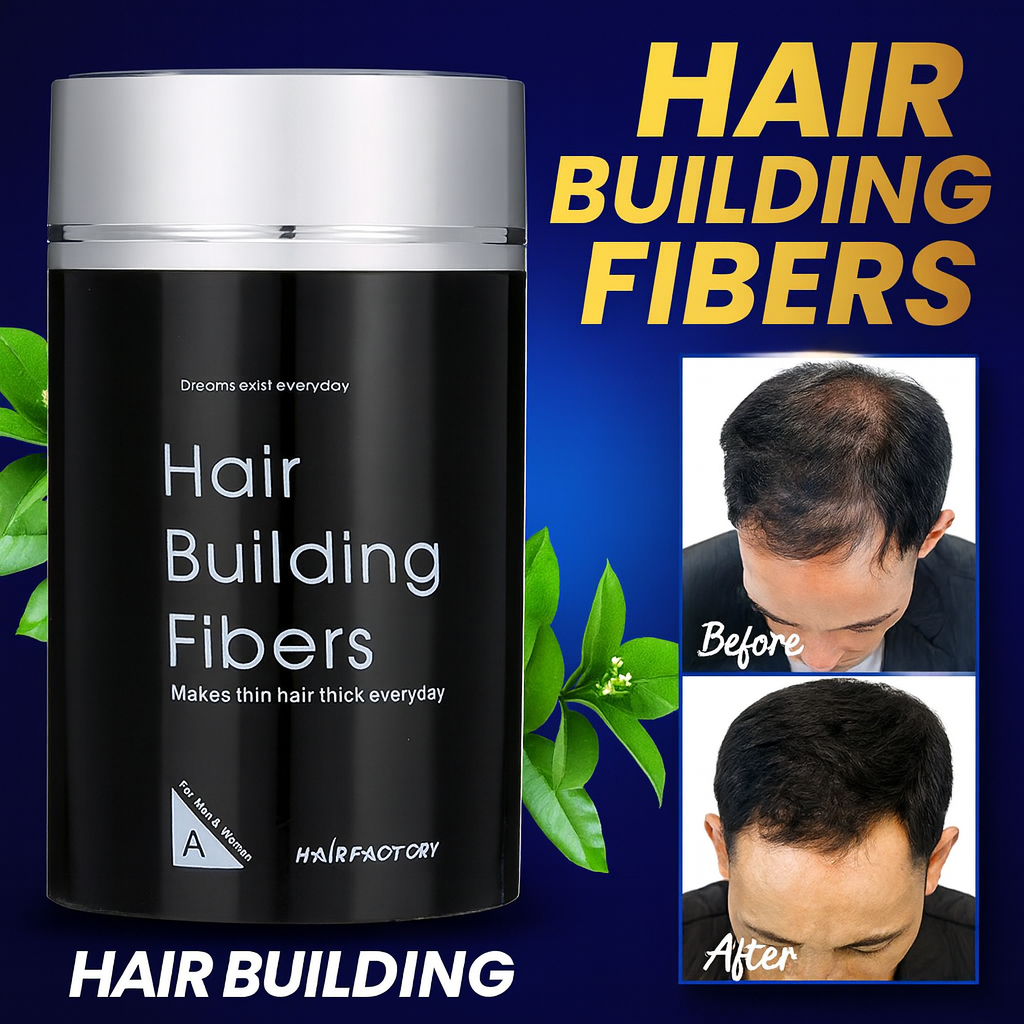 Dexe Hair Building Fibers (Black) - Instantly Fuller, Thicker Hair