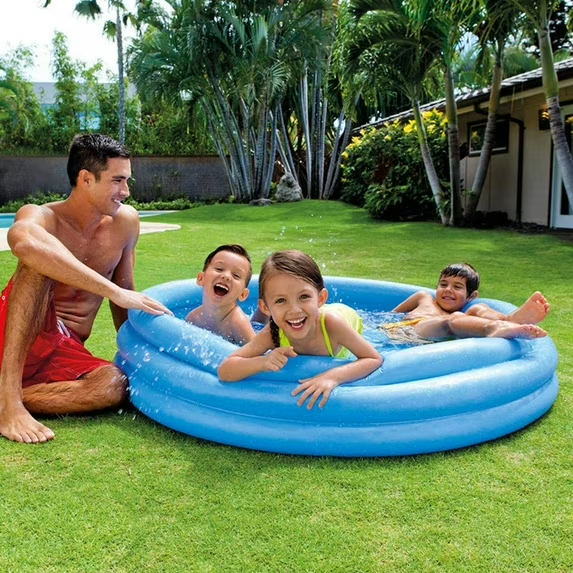 Inflatable Kiddie Pool – 3-Ring Portable Summer Fun Pool