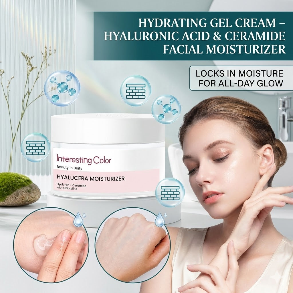 Hydrating Gel Cream – Hyaluronic Acid & Ceramide Facial Moisturizer